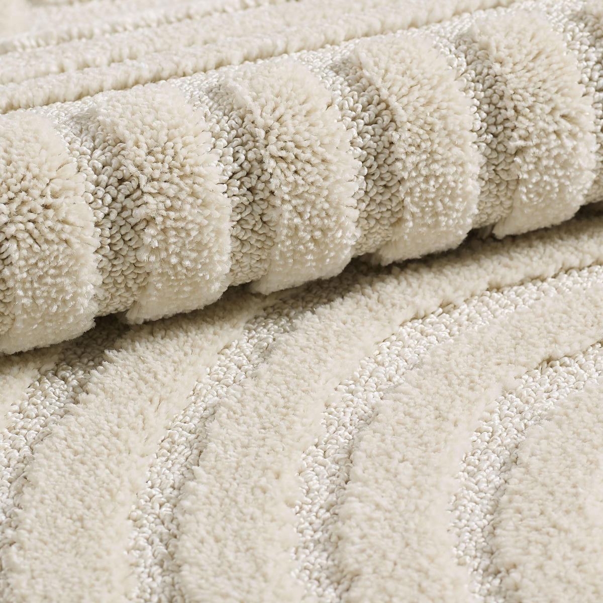 TEPPICH Hochflor Skandi-Boho Muster Polypropylen Wohnzimmer Creme Läufer 80x250 - Creme, Textil (80/250cm) - KADIMA DESIGN