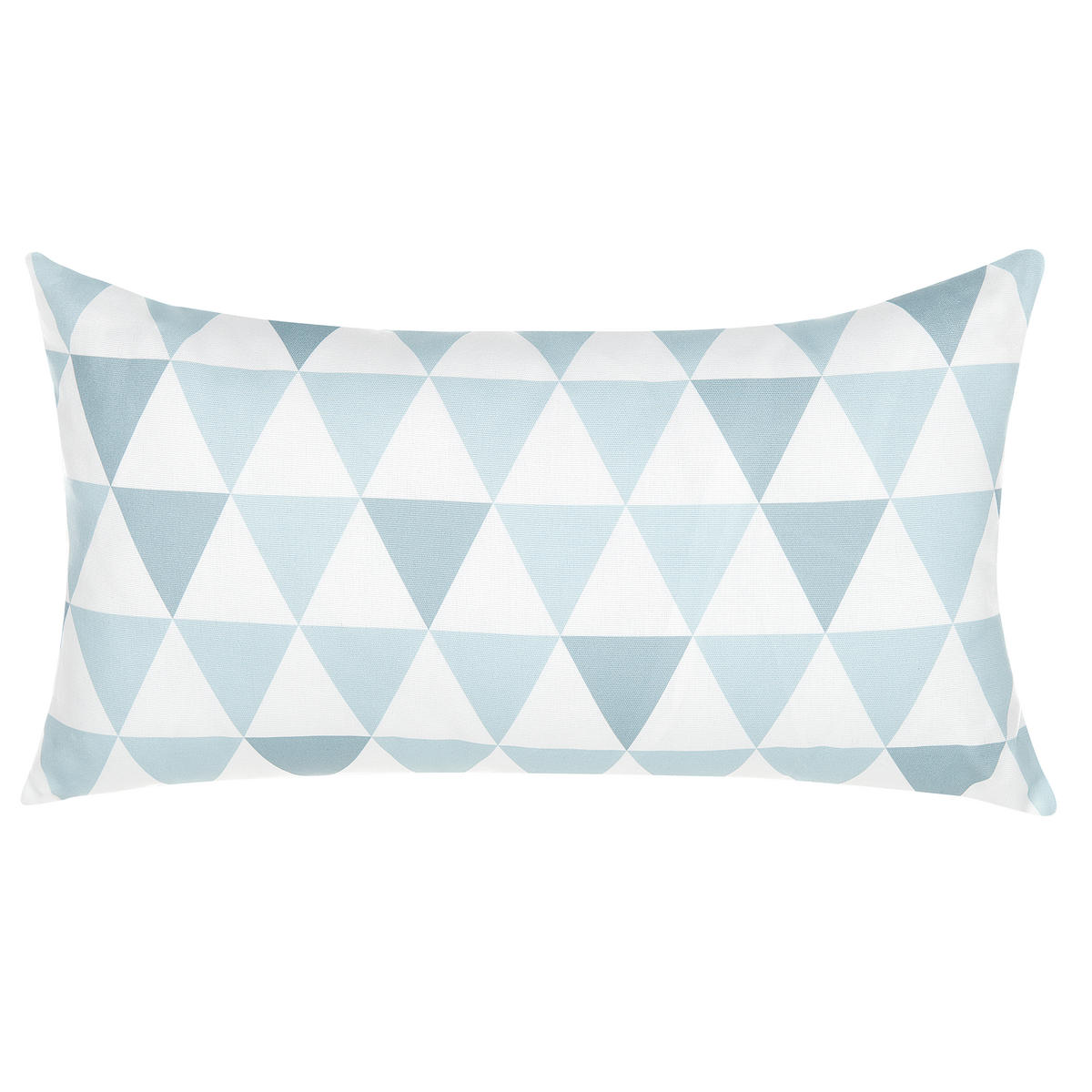 GARTENKISSEN 2er-Set Dreiecke blau/weiss 40/70 cm Trifos - Hellblau, Textil (40/70cm) - Beliani