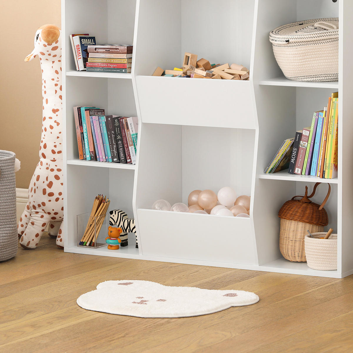 KINDERREGAL Weiß - Weiß, Holzwerkstoff (106/104/30cm) - SoBuy