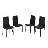 ESSZIMMERSTUHL Grand Schwarz 42.5 x 48 cm 4er Set - Schwarz, Kunststoff (42.5/96/48cm) - Vicco