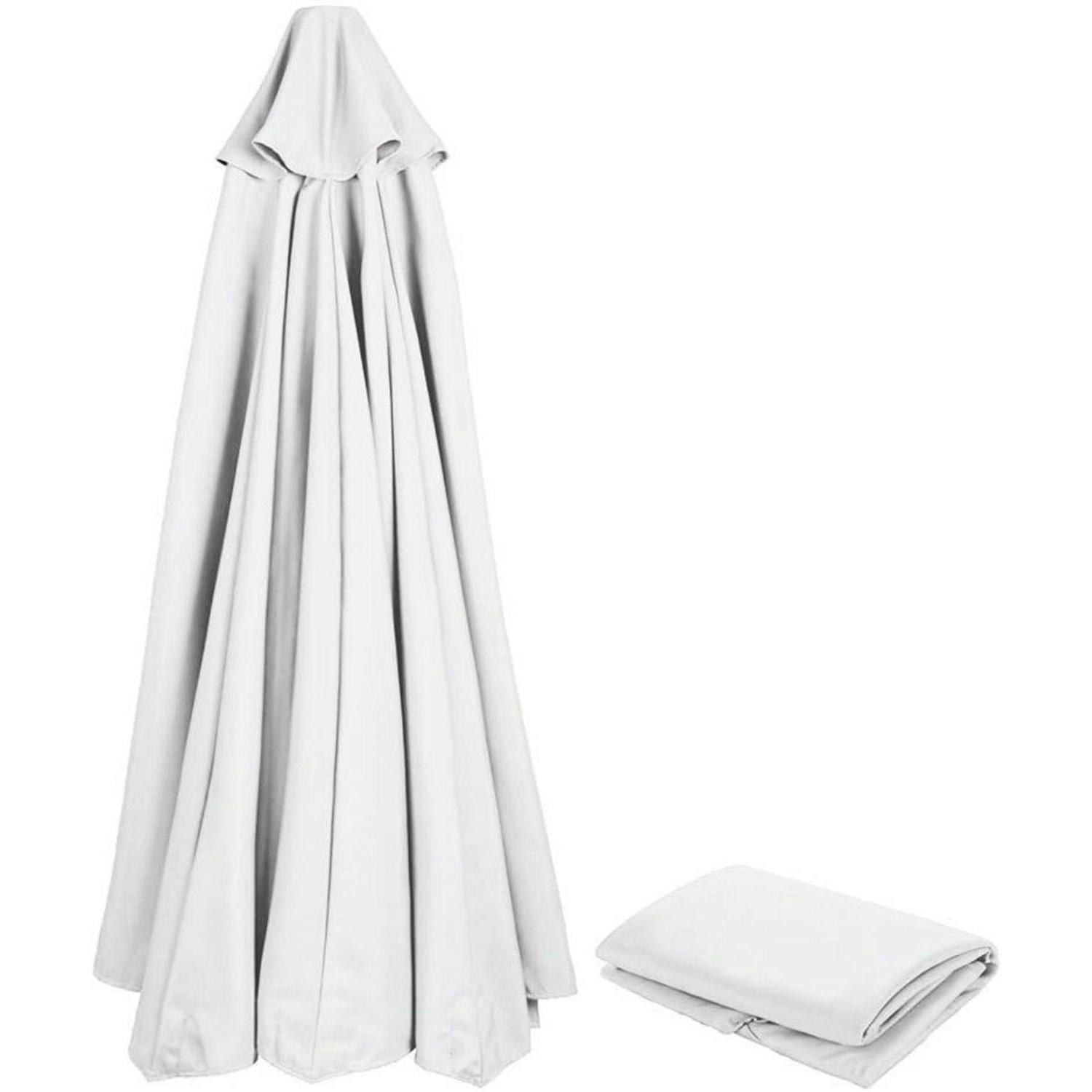 SONNENSCHIRM Ersatzbezug 250 cm Weiß UV Schutz 80 - Weiß, Textil (250/250cm)