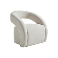 SESSEL - Chenille-Stoff - Beige - LUCIOTA - Beige, Textil (73.5/73.5/75cm) - Vente-Unique