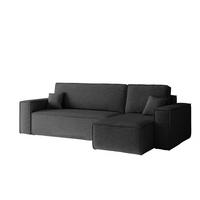 ECKSOFA, Best L-Form, Stoff Neve, Dunkelgrau, Rechts - Dunkelgrau, Holz (244/142cm) - Kaiser Möbel