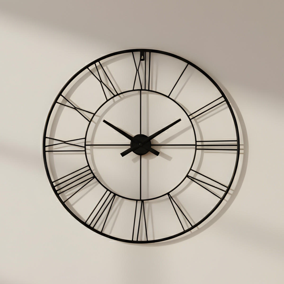 WANDUHR Aratio Ø 70 cm - Schwarz, Metall (70/70/3cm) - EDAXO