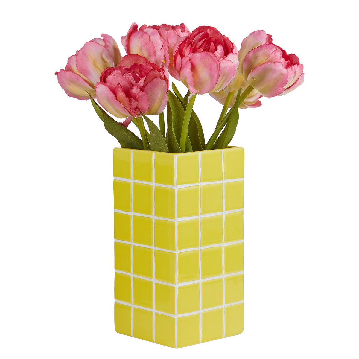 VASE Tiles 20cm - Gelb, Stein (20cm) - Butlers