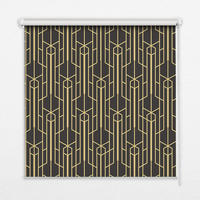 VNÚTORNÁ roleta - okenná roleta - roleta - 80x140 cm - Žltý vzor - žltá, plast (80/140/0.5cm) - TULUP