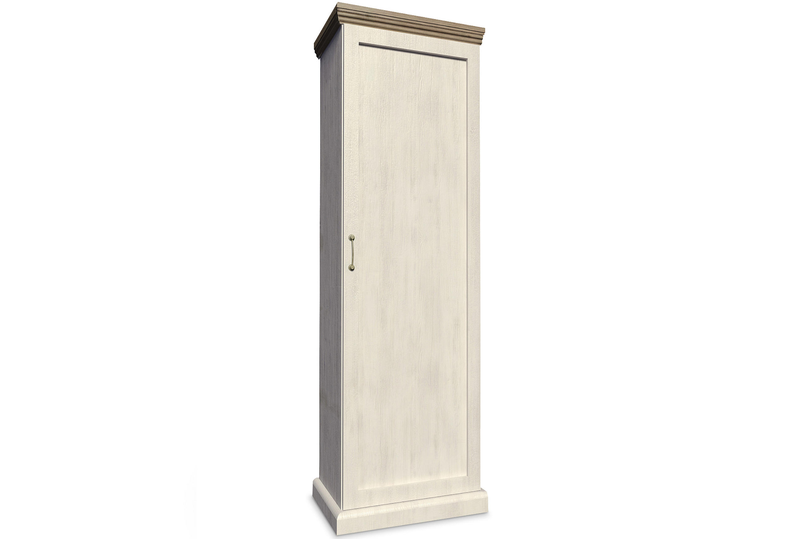 KLEIDERSCHRANK ARVEN mit Einlegeböden, Cremeweiß - Eichefarben/Creme, Holz (57/187/39cm) - KONSIMO®