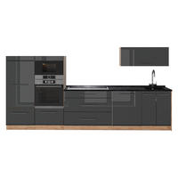 KUHINJA Fame-Line, Antracit z visokim sijajem/Zlati hrast z močjo, 340 cm, DP Antracit - barve hrasta/antracit, leseni material (340/153.6/60cm) - Vicco