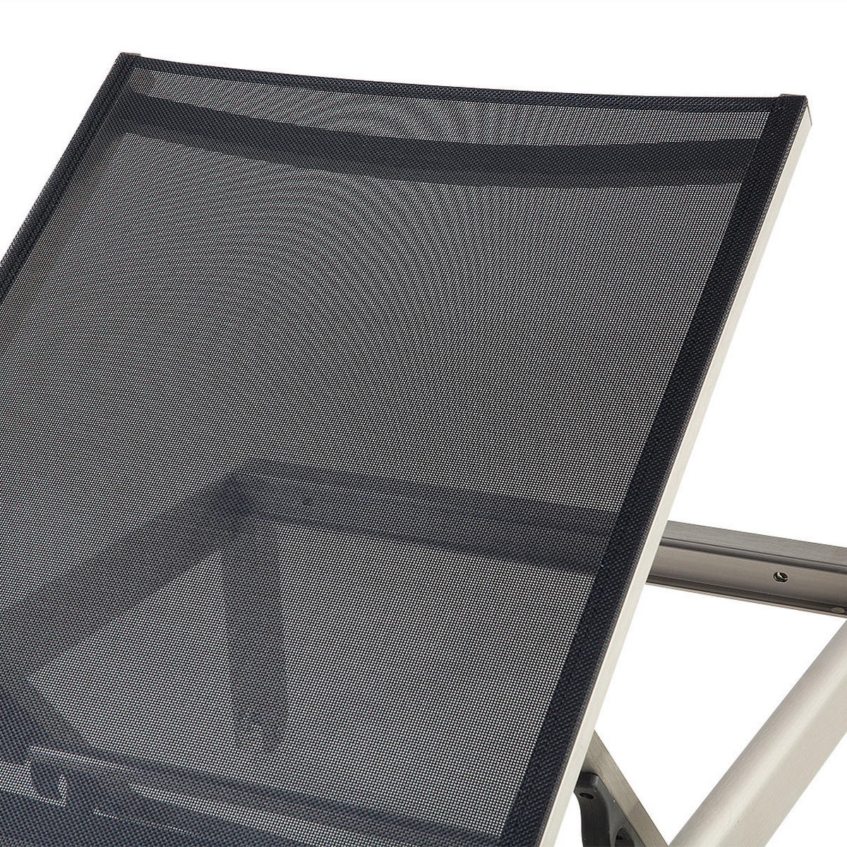 GARTENLIEGE schwarz Fossato - Schwarz, Metall (64/93/198cm) - Beliani