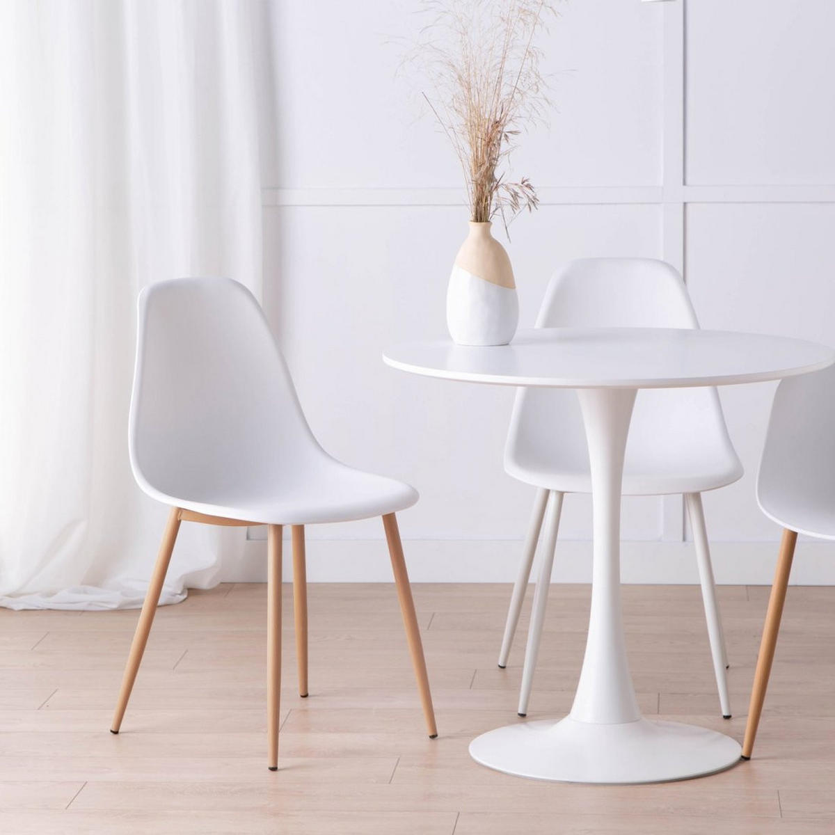 STUHL FÜR DRAUSSEN Nina Weiß 45 cm x 80 cm - Weiß, Kunststoff (45/80/53cm)