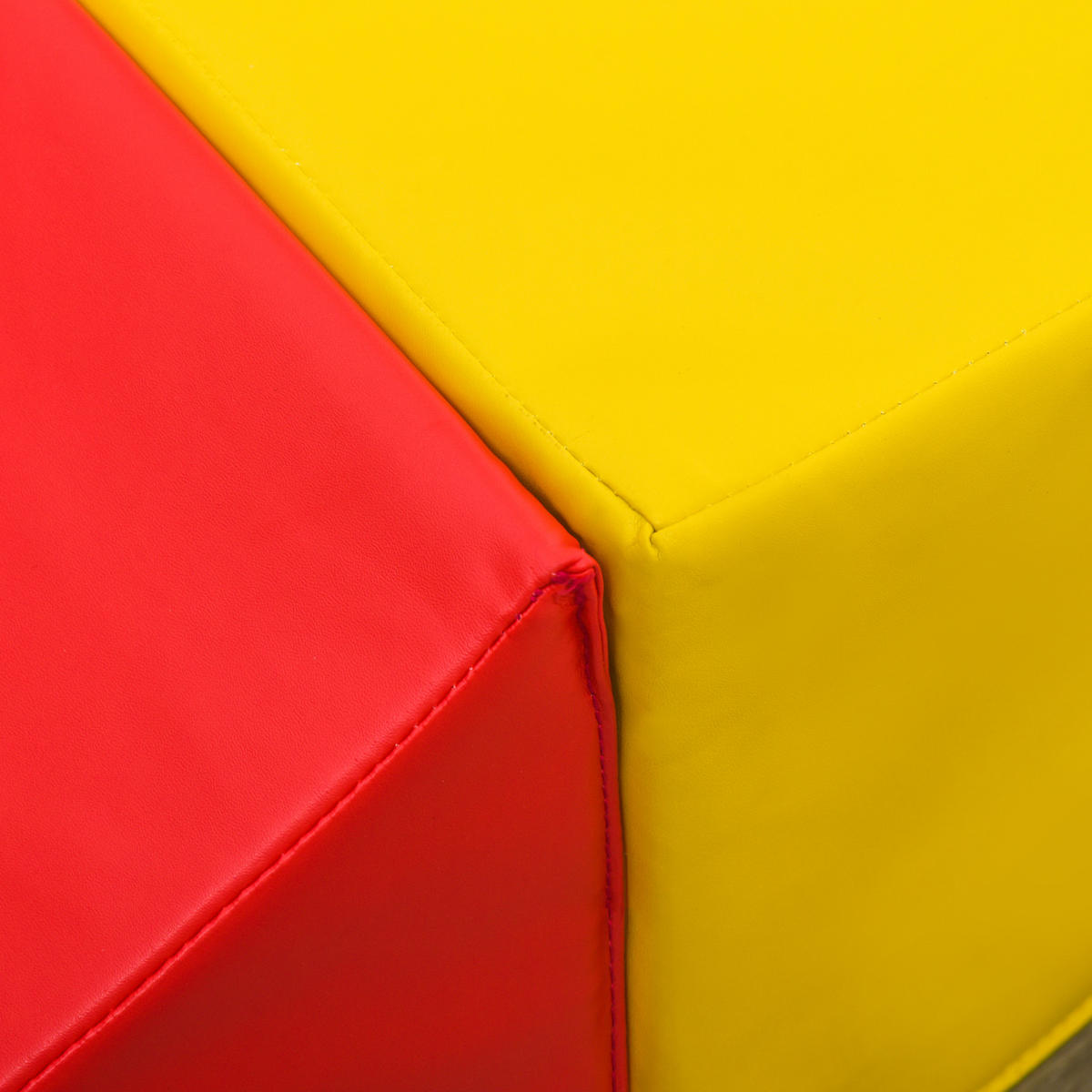 SOFTBAUSTEINE 4 TLG Schaumstoffbausteine Riesenbausteine Kunstleder mehrfarbig - Blau/Rot, Kunststoff (45/25/45cm) - HOMCOM