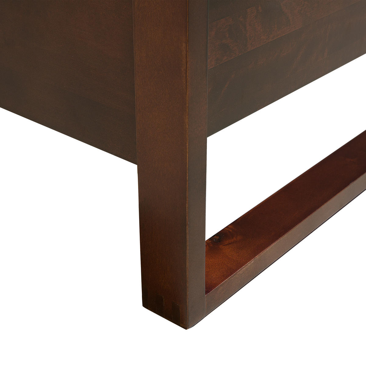 HOLZBETT 140/200cm Dunkler Holzfarbton Giulia - Dunkelbraun, Holz (140/200cm) - Beliani