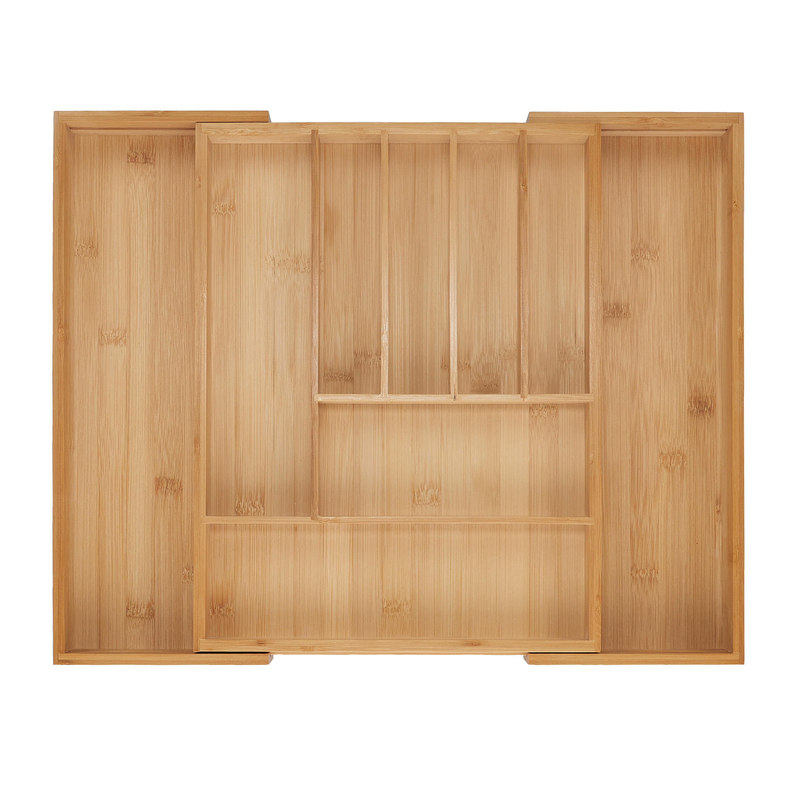 BESTECKKASTEN - Hellbraun, Holz/Kunststoff (47.5/5/38cm) - Relaxdays