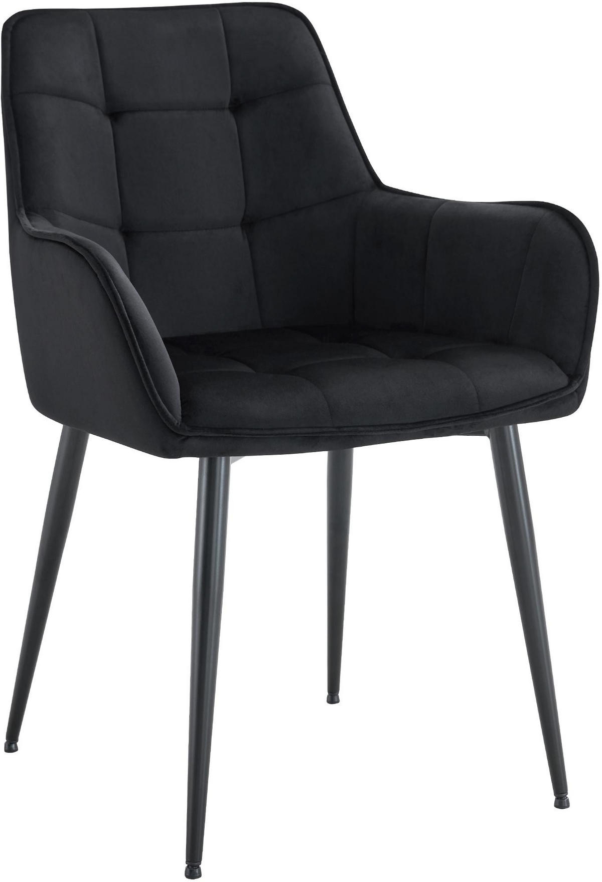 ESSZIMMERSTUHL Kunststoff schwarz - Schwarz, Kunststoff/Textil (58/86/62cm) - CLP