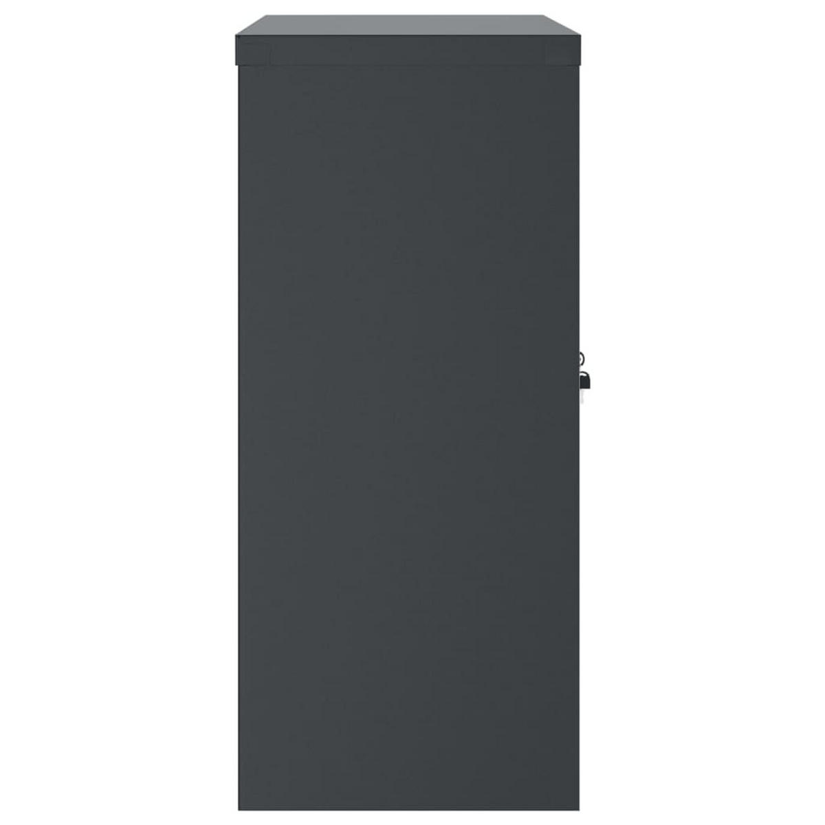 AKTENSCHRANK Anthrazit 90/40/90 Cm Stahl - Anthrazit, Metall (40/90/90cm) - vidaXL