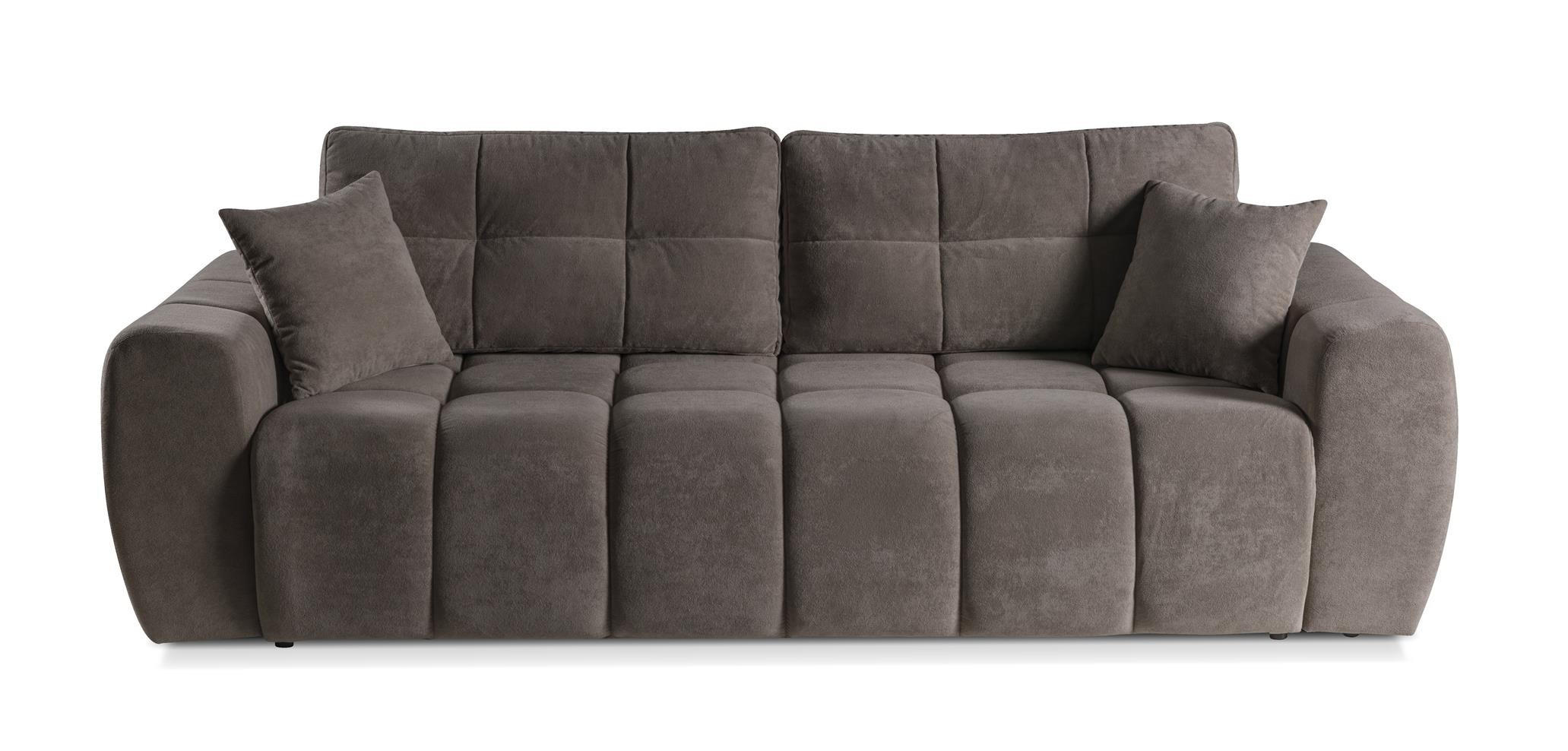 SOFA Futu Dunkelbraun, mit Schlaffunktion - Dunkelbraun, Holzwerkstoff (263/93/105cm) - Bettso
