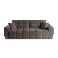 SOFA Futu Dunkelbraun, mit Schlaffunktion - Dunkelbraun, Holzwerkstoff (263/93/105cm) - Bettso