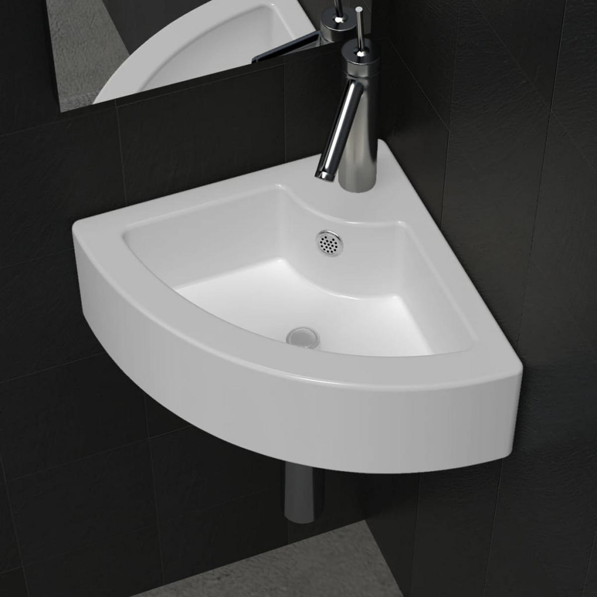 WASCHBECKEN Krantz 45/32/12.5 cm - Weiß, Keramik (45/12.5/32cm) - Nettlife