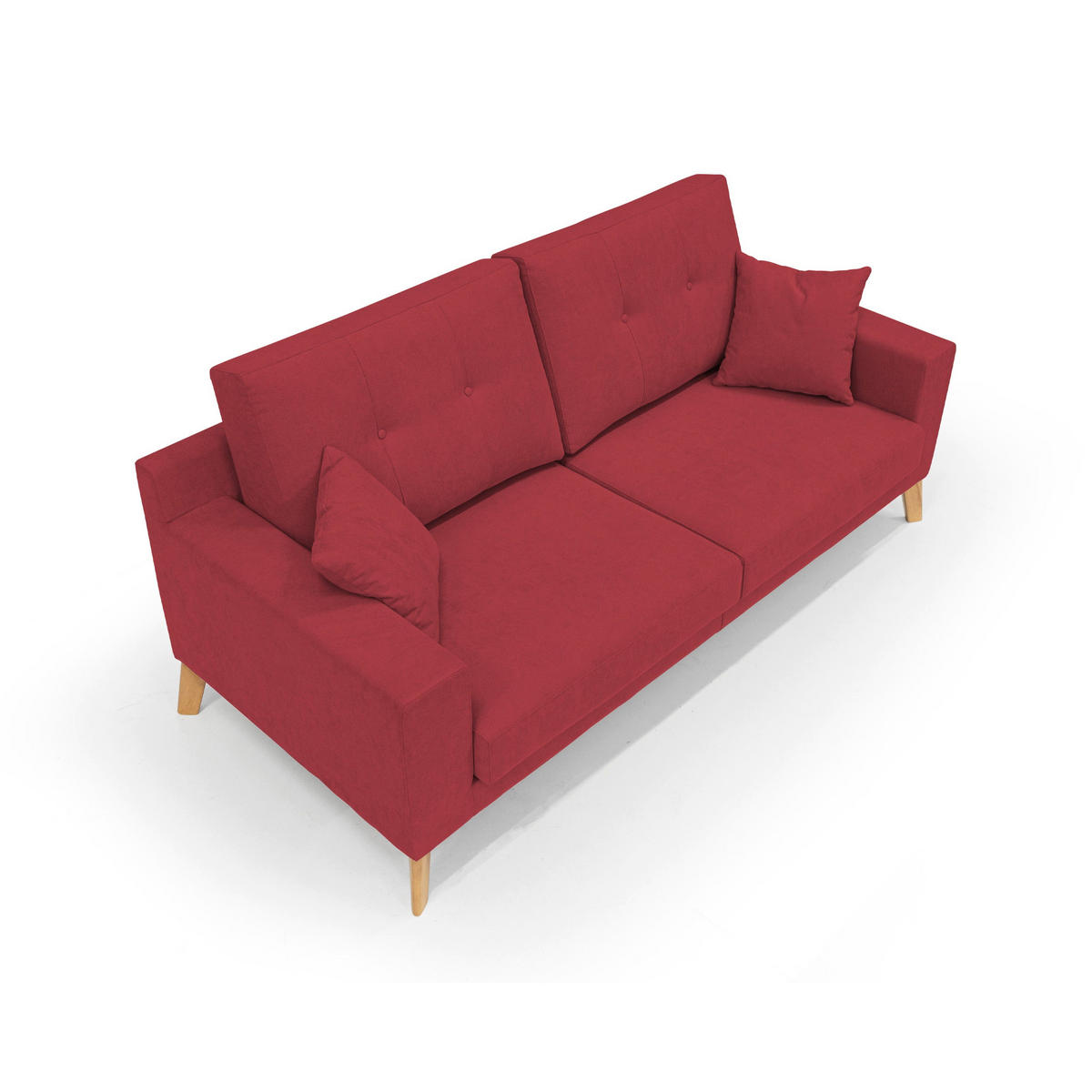 LINEARSOFA Danish - Rot, Textil (186/95/91cm) - Divani.store