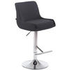 BARHOCKER Cludo, Gestell Metall in Chromoptik, Stoff Schwarz - Chromfarben/Schwarz, Textil/Metall (43/100/50cm) - TPFLiving