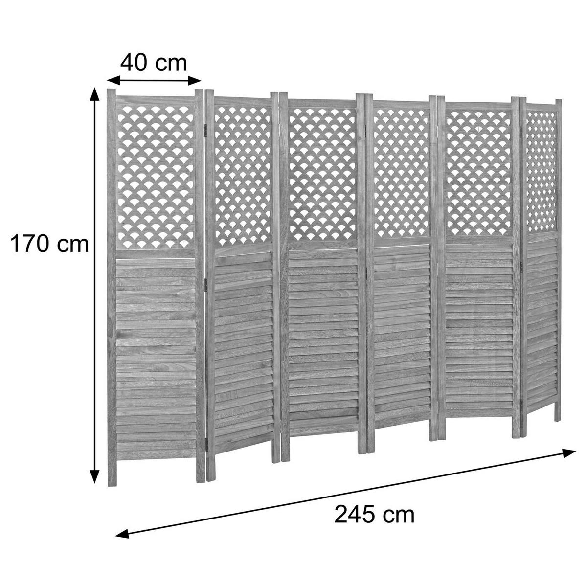 PARAVENT Braun - Braun, Holz (245/170/2cm) - MCW