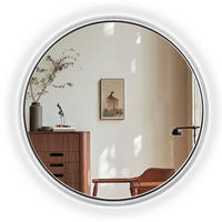 BADSPIEGEL Runder mit Beleuchtung Schwarz ф60 cm - Schwarz, Glas (60/4.3/60cm) - EMKE