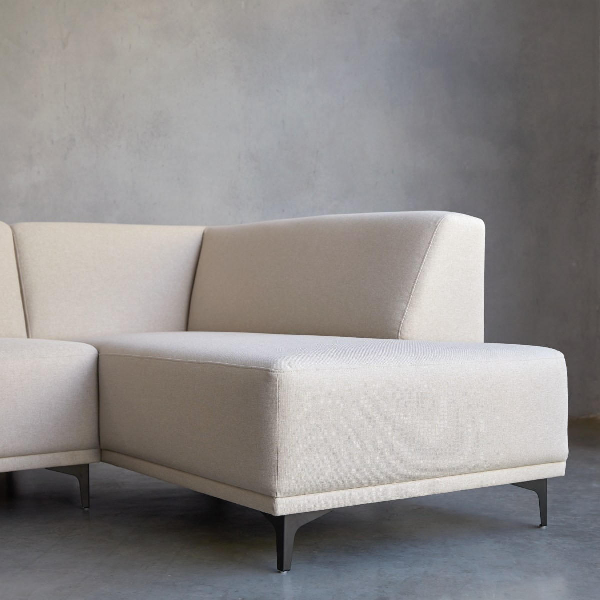 SOFA Lars Beige aus Stoff - Beige, Textil (294/185cm) - Tikamoon