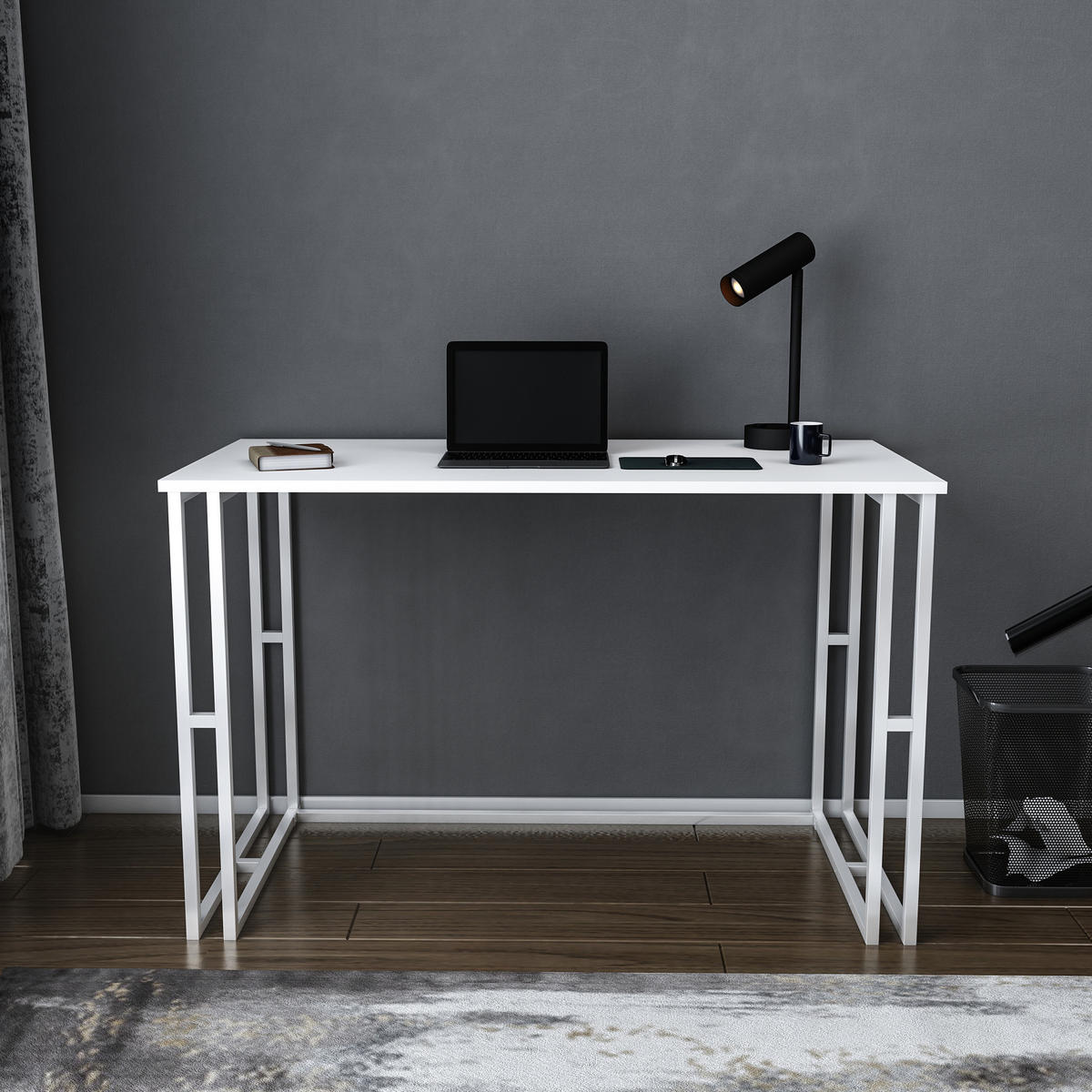 COMPUTERTISCH Kane Desk Weiß - Weiß, Holzwerkstoff (120/60/75cm) - Decorotika