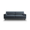 AUSKLAPPBARES-SOFA mit Bettkasten Scott aus strukturiertem Stoff blau 3 Sitzplätze - Blau, Textil (97/87/212cm) - Micadoni
