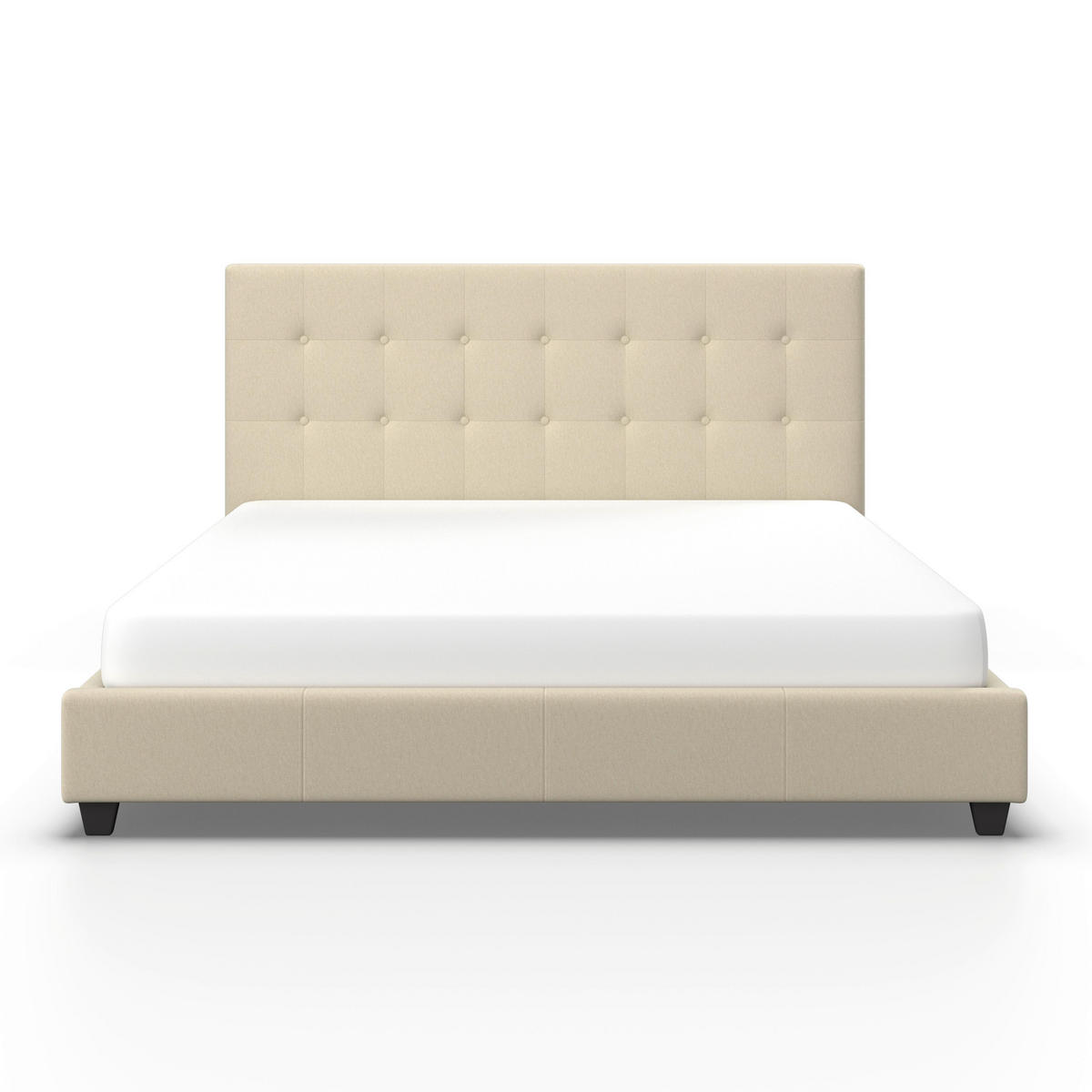 POLSTERBETT Frederico Creme ca. 180 / 200 cm - Creme, Textil - Bessagi Home