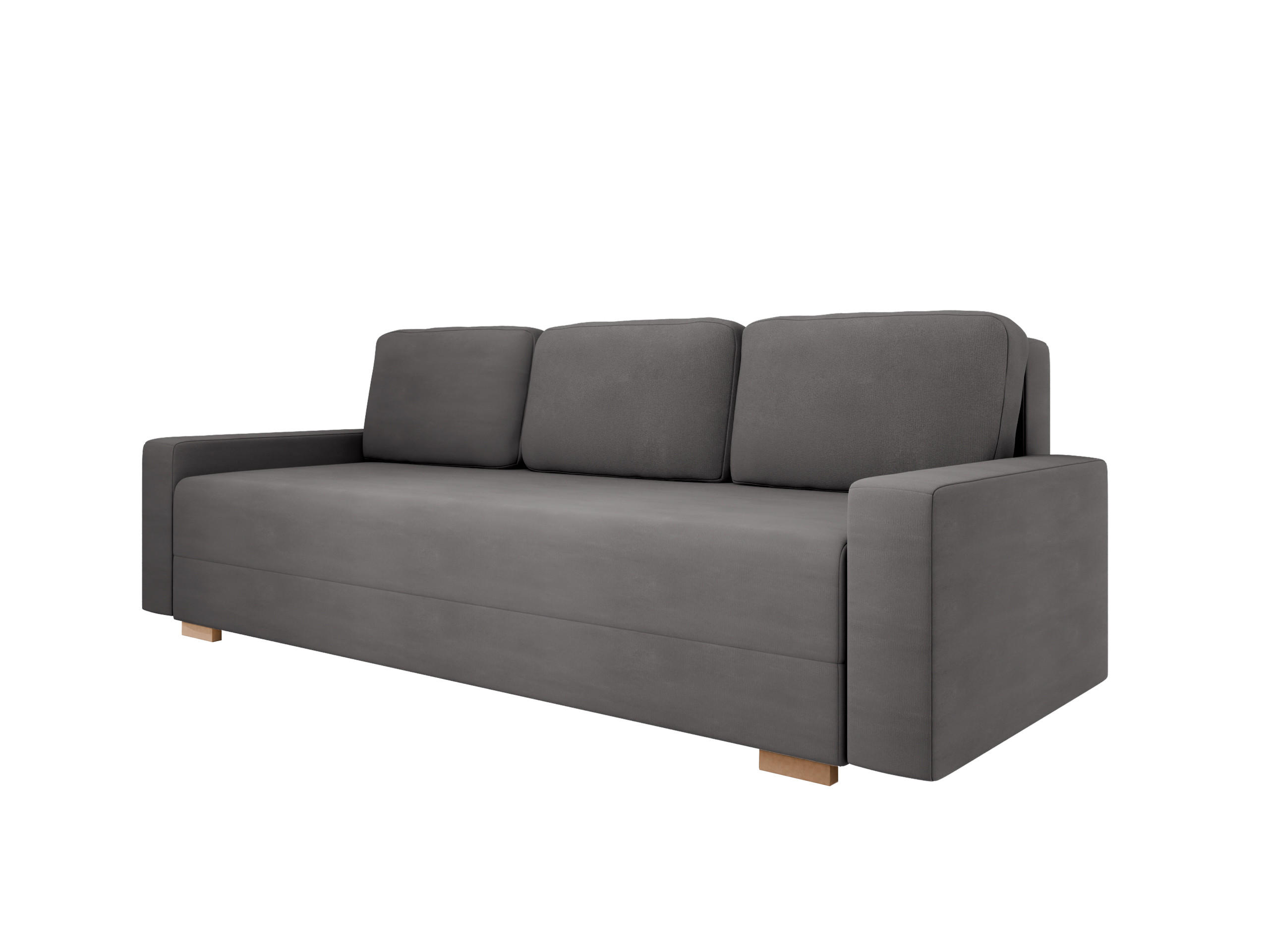 SCHLAFSOFA Celeste – modernes Design trifft auf höchsten Komfort, Mokka - Mokka, Holz (225/80/94cm) - Panda Möbel