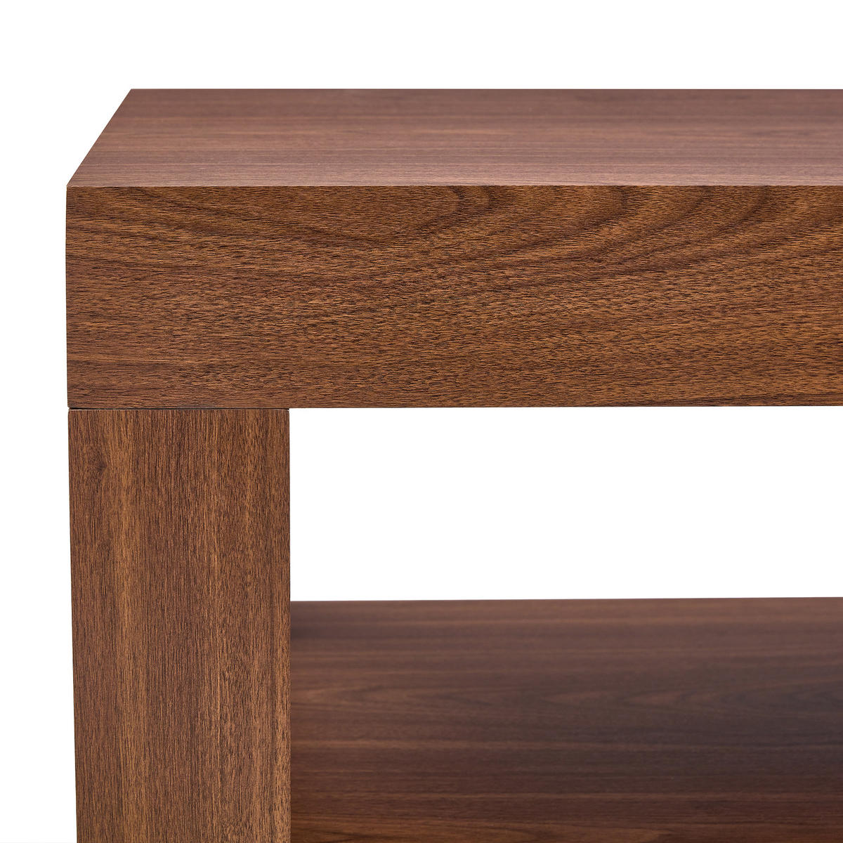 COUCHTISCH DE-37389 rechteckig mit zweistufigem Design Walnuss - Walnussfarben, Holzwerkstoff (93/53/45.5cm) - ComfortXL