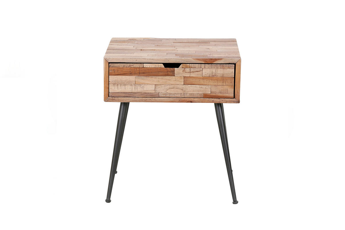 NACHTTISCH TICAR Holz Teakholz - Braun, Holz (45/50/35cm) - KAWOLA