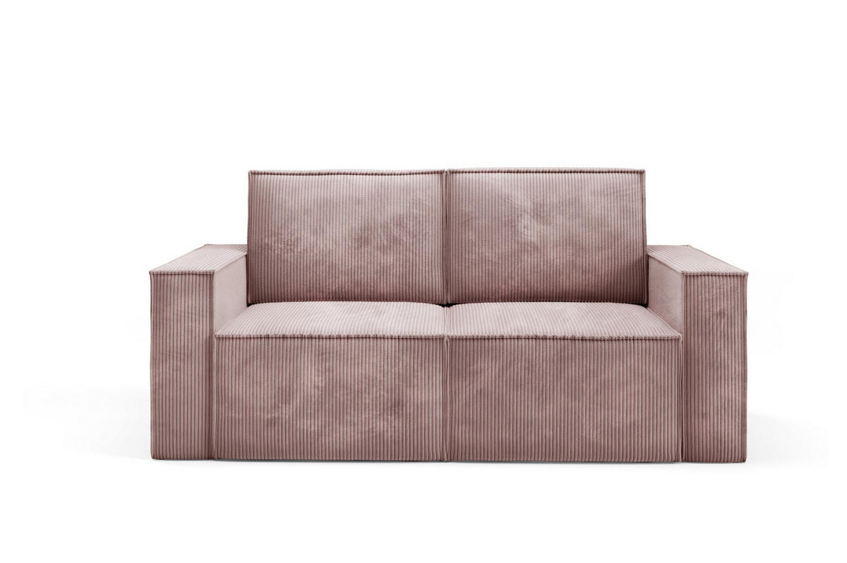 SOFA Orto Rosa, Zweisitzer Polstersofa - Rosa, Holzwerkstoff/Textil (178/93/82cm) - Bettso