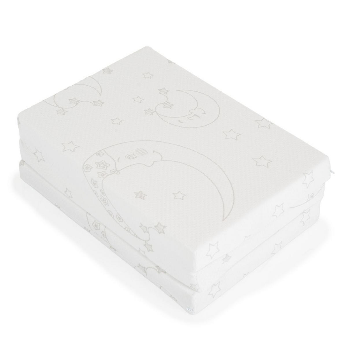 KLAPPMATRATZE Snooze 120 x 60 x 6 cm weiß 120 x 60 x 6 cm, Bezug waschbar - Weiß, Textil - Moni