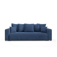 SCHLAFSOFA mit Bettkasten Blau - Dunkelblau, Textil (247/88/93cm) - Furnisell