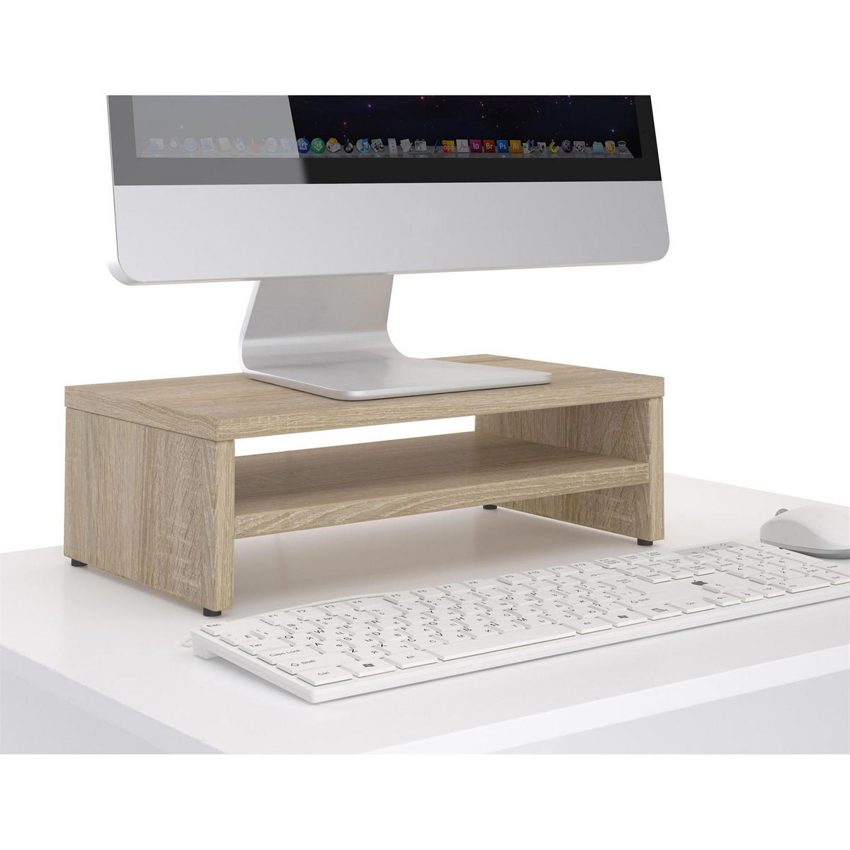 MONITORSTÄNDER SUBIDA - Sonoma Eiche, Holzwerkstoff (23/42/13cm) - CARO-Möbel