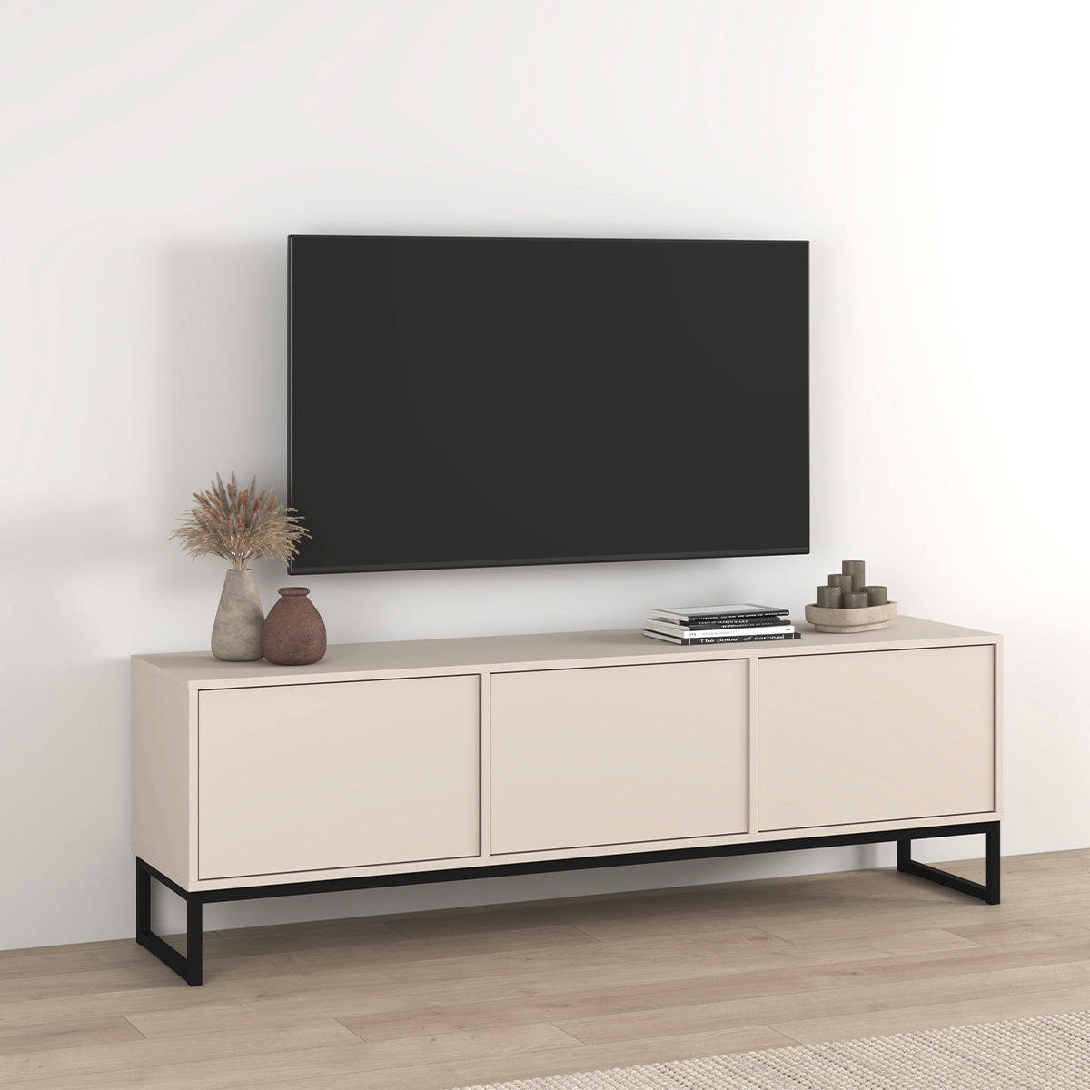 TV STOLÍK Loa Kašmír - béžová, kompozitné drevo (157/50.2/36.5cm) - Petits-meubles