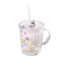 KINDER TRINKBECHER 400 ml - Weiß, Glas (8.8/11.5/12.5cm) - Intirilife