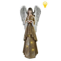 LED-DEKOFIGUR Angel Beige21,5x11,5x55 cm Keramik - Beige, Keramik (11.5/55/21.5cm) - Mondex