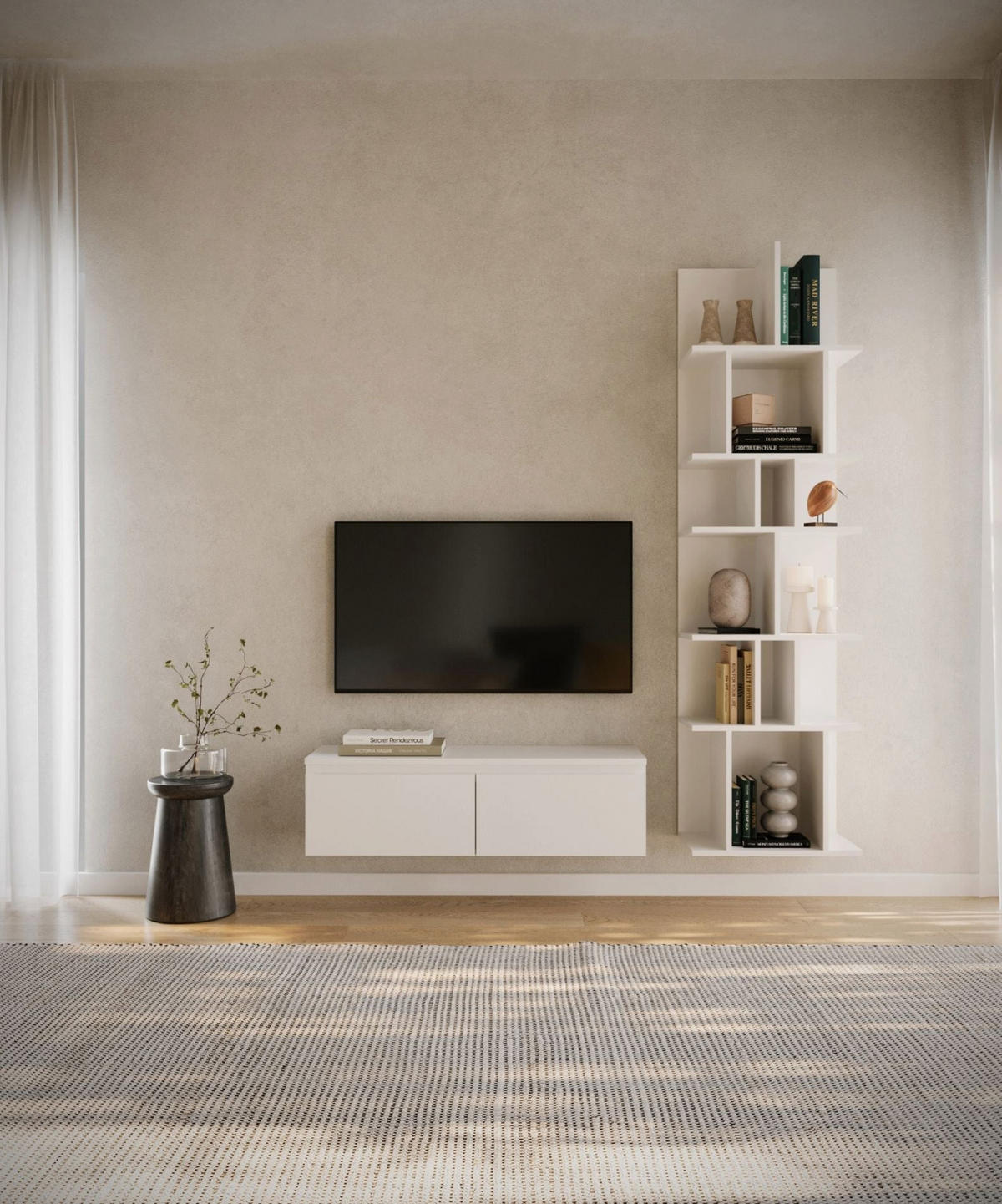 TV-LOWBOARD Bemmi Weiß 100/28/32 cm - Weiß, Holzwerkstoff (100/28.4/31.8cm) - Selsey
