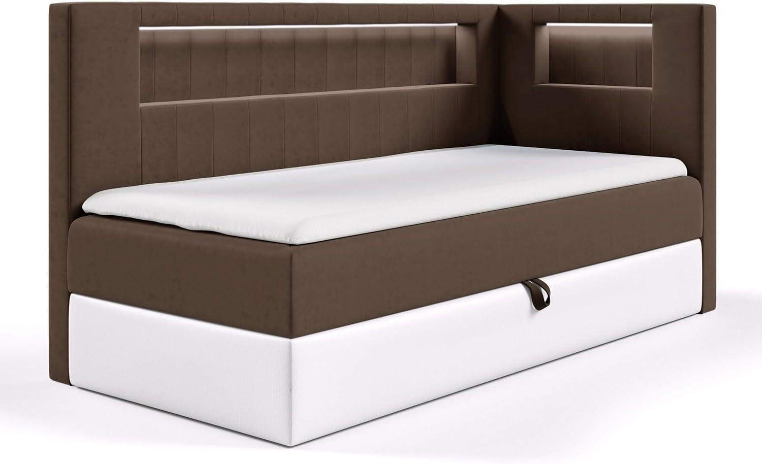 KINDERBETT GARETH 3 - Braun/Weiß, Holzwerkstoff (93/212cm) - Meblini