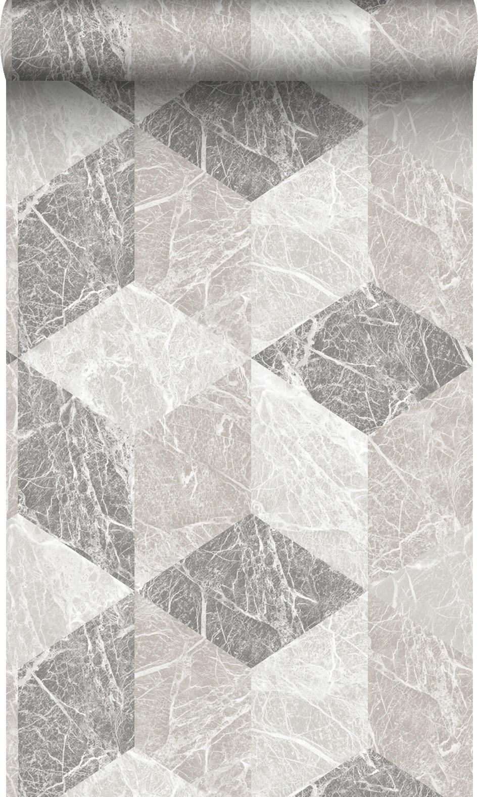 TAPETE 3D Marmor Motiv 53 cm x 10.05 m - Braun, Papier (53/1000cm) - Origin Wallcoverings