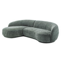 RECHTECKSOFA LINKS Harper 3er-Set, Grün - Grün, Holz/Textil (277/120cm) - Oviala