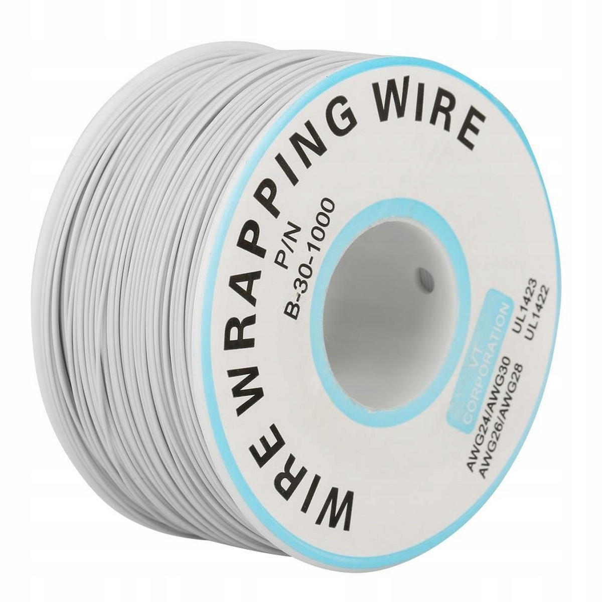 KABEL Kynar - 0,25 mm AWG 30, Außendurchm. 0,6 mm, 200 m, verzinntes Kupfer, 300 V, -60 bis 200 °C - Multicolor, Kunststoff/Metall (10/10/10cm)
