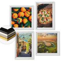 WANDBILDER 4er-Set - 50x50 cm & 40x60 cm Weißer Rahmen - Italienische Flüsse, Hügel, Straße - Weiß, Kunststoff (50/50cm) - ArtPrintCave