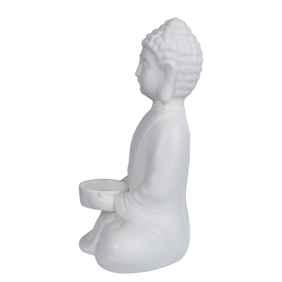 DEKO-STATUE Buddha - Weiß, Keramik (11/23/17cm) - Butlers