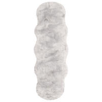 LUXUS SUPER SOFT FELLTEPPICH ASPEN MELIERT SHAPE XL - Hellgrau, Textil (55/160cm) - Pergamon
