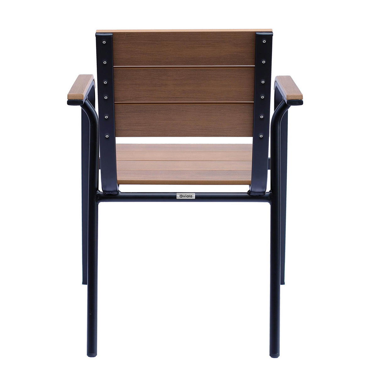 GARTENSTUHL, Schwarz - Schwarz, Holzwerkstoff (57/86/57cm) - Oviala