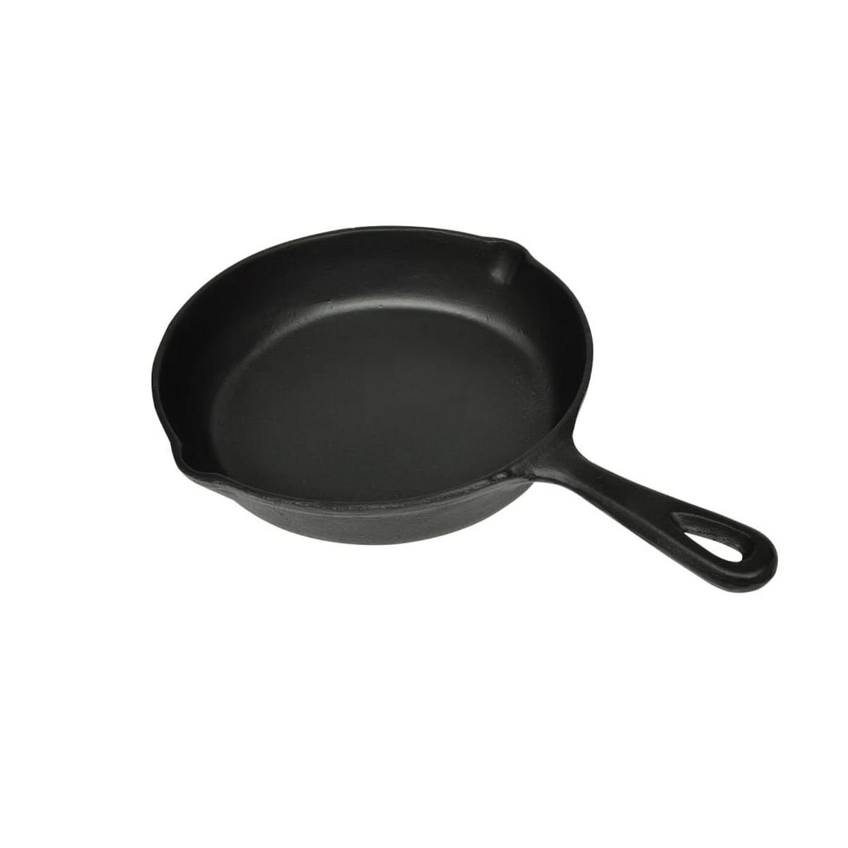 STEAKPFANNENSET 3-TLG. Gusseisen - Schwarz, Metall (27/27/5.5cm) - vidaXL